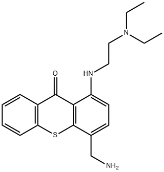 9H-Thioxanthen-9-one, 4-(aminomethyl)-1-[[2-(diethylamino)ethyl]amino]- Structure