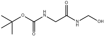 Carbamic acid, [2-(hydroxymethylamino)-2-oxoethyl]-, 1,1-dimethylethyl ester, Structure