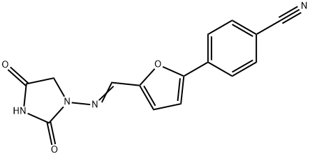 p-[5-[N-(2,4-Dioxoimidazolidin-1-yl)formimidoyl]-2-furyl]benzonitrile Structure