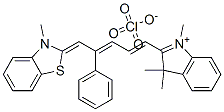 1,3,3-TRIMETHYL-2-((1E,3Z)-5-[3-METHYL-1,3-BENZOTHIAZOL-2(3H)-YLIDENE]-4-PHENYL-1,3-PENTADIENYL)-3H-INDOLIUM PERCHLORATE Structure