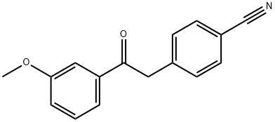 4-[2-(3-메톡시페닐)-2-옥소에틸]벤조니트릴 구조식 이미지