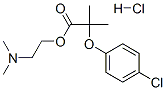 2-(디메틸아미노)에틸2-(4-클로로페녹시)-2-메틸프로피오네이트염산염 구조식 이미지