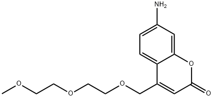 7-아미노-4-(2,5,8-트리옥사노닐)쿠마린 구조식 이미지