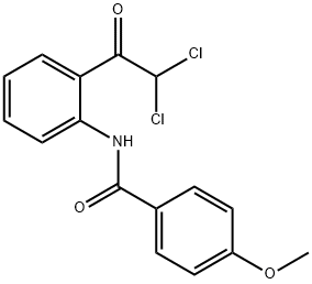 Benzamide,  N-[2-(dichloroacetyl)phenyl]-4-methoxy-  (9CI) Structure