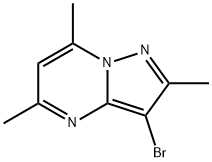 3-브로모-2,5,7-트리메틸피라졸로[1,5-a]피리미딘 구조식 이미지
