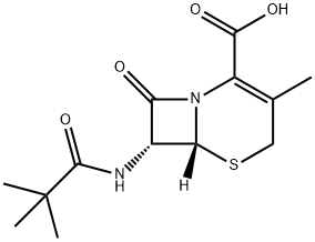 (6R-trans)-7-[(2,2-diMethyl-1-oxopropyl)aMino]-3-Methyl-8-oxo-5-thia-1-azabicyclo[4.2.0]oct-2-ene-2- Structure