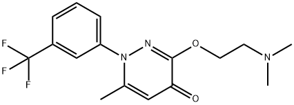 3-(2-dimethylaminoethoxy)-6-methyl-1-[3-(trifluoromethyl)phenyl]pyrida zin-4-one Structure