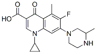 1-cyclopropyl-6-fluoro-5-methyl-7-(3-methylpiperazin-1-yl)-4-oxo-quino line-3-carboxylic acid Structure