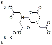 dipotassium [[N,N'-ethylenebis[N-(carboxylatomethyl)glycinato]](4-)-N,N',O,O',ON,ON']zincate(2-) Structure
