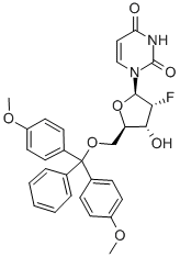 2'-Deoxy-5'-O-DMT-2'-fluorouridine 구조식 이미지