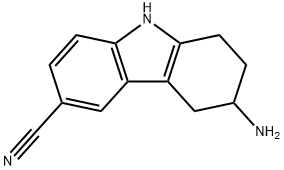 6-Amino-6,7,8,9-tetrahydro-5H-carbazole-3-carbonitrile Structure