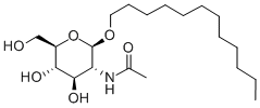 DODECYL 2-ACETAMIDO-2-DEOXY-BETA-D-GLUCOPYRANOSIDE Structure