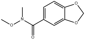 N-메톡시-N-메틸벤조[d][1,3]디옥솔-5-카르복사미드 구조식 이미지
