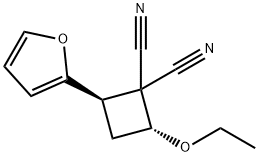 1,1-Cyclobutanedicarbonitrile,2-ethoxy-4-(2-furanyl)-,trans-(9CI) Structure