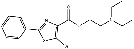 4-Thiazolecarboxylicacid,5-bromo-2-phenyl-,2-(diethylamino)ethylester(9CI) Structure