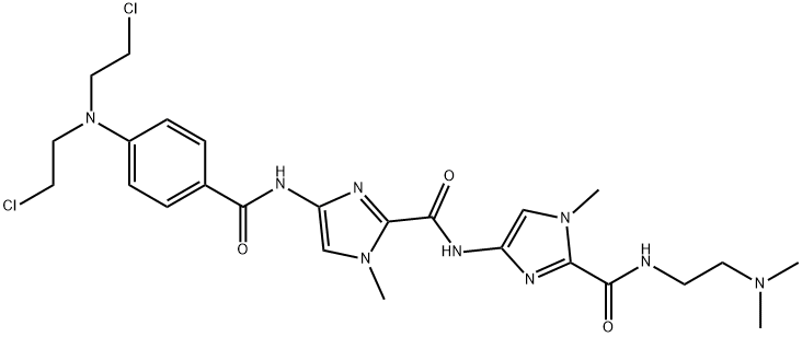 4-[[4-[[4-[bis(2-chloroethyl)amino]benzoyl]amino]-1-methyl-imidazole-2 -carbonyl]amino]-N-(2-dimethylaminoethyl)-1-methyl-imidazole-2-carboxa mide Structure