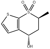 (4S,6S)-5,6-Dihydro-4-hydroxy-6-Methylthieno[2,3-b]thiopyran-7,7-dioxide Structure