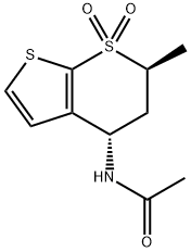 N-[(4S,6S)-6-METHYL-7,7-DIOXO-5,6-DIHYDRO-4H-THIENO[2,3-B]THIOPYRAN-4-YL]ACETAMIDE Structure