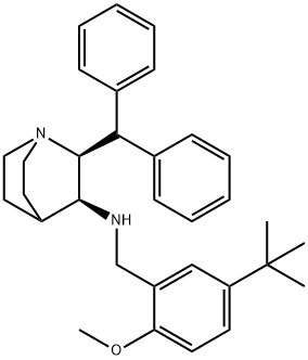 (2S,3S)-2-Benzhydryl-N-(5-tert-butyl-2-Methoxybenzyl)quinuclidin-3-aMine Structure