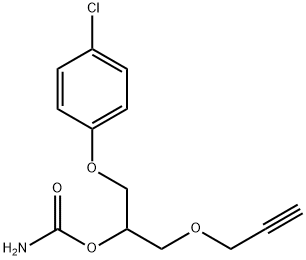 1-(4-Chlorophenoxy)-3-(2-propynyloxy)-2-propanol carbamate 구조식 이미지