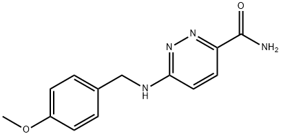 3-Pyridazinecarboxamide, 6-[[(4-methoxyphenyl)methyl]amino]- Structure