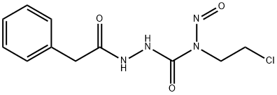 1-(2-클로로에틸)-1-니트로소-4-페닐아세틸히드라진카르복사미드 구조식 이미지