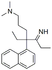 N,N-Dimethyl-4-ethyl-5-imino-4-(1-naphtyl)-1-heptanamine 구조식 이미지