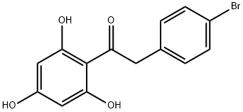 2(4'-BROMOPHENYL)-2',4',6'-TRIHYDROXYACETOPHENONE 구조식 이미지