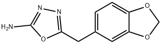 5-(1,3-benzodioxol-5-ylmethyl)-1,3,4-oxadiazol-2-amine Structure