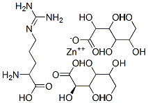 (2S)-2-amino-5-(diaminomethylideneamino)pentanoic acid, 2,3,4,5,6-pent ahydroxyhexanoate, zinc(+2) cation Structure