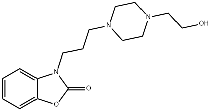 3-[3-[4-(2-Hydroxyethyl)piperazin-1-yl]propyl]benzoxazol-2(3H)-one 구조식 이미지