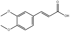 3,4-DIMETHOXYCINNAMIC ACID 구조식 이미지