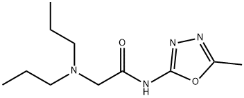 아세트아미드,2-(디프로필아미노)-N-(5-메틸-1,3,4-옥사디아졸-2-일)- 구조식 이미지