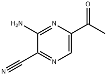 Pyrazinecarbonitrile, 5-acetyl-3-amino- (9CI) Structure