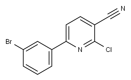 6-(3-Bromophenyl)-2-chloronicotinonitrile 구조식 이미지