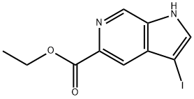 ETHYL 3-IODO-1H-PYRROLO[2,3-C]PYRIDINE-5-CARBOXYLATE Structure