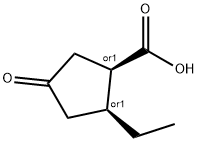 Cyclopentanecarboxylic acid, 2-ethyl-4-oxo-, cis- (9CI) Structure