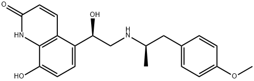 8-hydroxy-5-[1-hydroxy-2-[2-(4-methoxyphenyl)propan-2-ylamino]ethyl]-1H-quinolin-2-one Structure