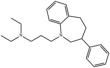 1-[3-(Diethylamino)propyl]-3-phenyl-2,3,4,5-tetrahydro-1H-1-benzazepine 구조식 이미지