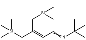 3-TRIMETHYLSILYLMETHYL-4-TRIMETHYLSILYL-N-TERT-BUTYLCROTONALDIMINE Structure