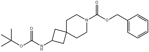 7-Azaspiro[3.5]nonane-7-carboxylic acid, 2-[[(1,1-diMethylethoxy)carbonyl]aMino]-, phenylMethyl ester Structure