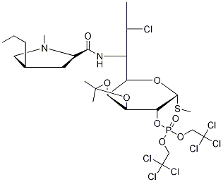 3,4-O-이소프로필리덴클린다마이신2-[비스(2,2,2-트리클로로에틸)포스페이트] 구조식 이미지