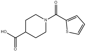 1-(2-thienylcarbonyl)piperidine-4-carboxylic acid(SALTDATA: FREE) 구조식 이미지