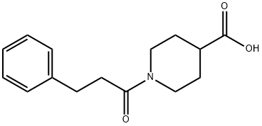 1-(3-phenylpropanoyl)piperidine-4-carboxylic acid Structure