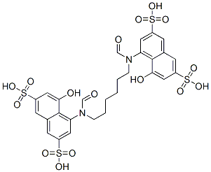 4,4'-(1,6-hexanediylbis(carbonylamino))bis(5-hydroxy-2,7-naphthalenedisulfonic acid) Structure