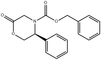 (5S)-3,4,5,6-TETRAHYDRO-5-PHENYL-N-(BENZYLOXYCARBONYL)-4(H)-1,4-OXAZIN-2-ONE Structure