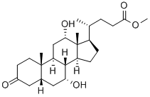 methyl 7alpha,12alpha-dihydroxy-3-oxo-5beta-cholan-24-oate 구조식 이미지