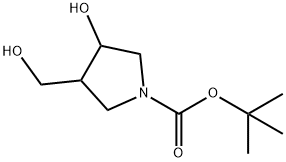 1-Pyrrolidinecarboxylic acid, 3-hydroxy-4-(hydroxyMethyl)-, 1,1-diMethylethyl ester 구조식 이미지