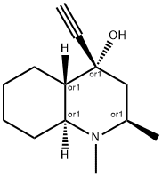 4-Quinolinol, 4-ethynyldecahydro-1,2-dimethyl-, (2alpha,4beta,4aalpha, 8abeta)- 구조식 이미지