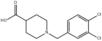 1-(3,4-DICHLORO-BENZYL)-PIPERIDINE-4-CARBOXYLIC ACID 구조식 이미지